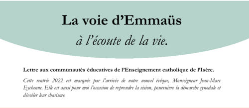 Lettre aux communaut&eacute;s &eacute;ducatives de l'EC de l'Is&egrave;re